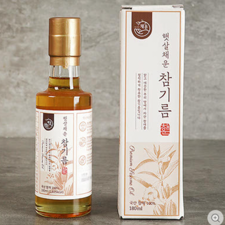 햇살채운 국내산 참기름 180mlx2