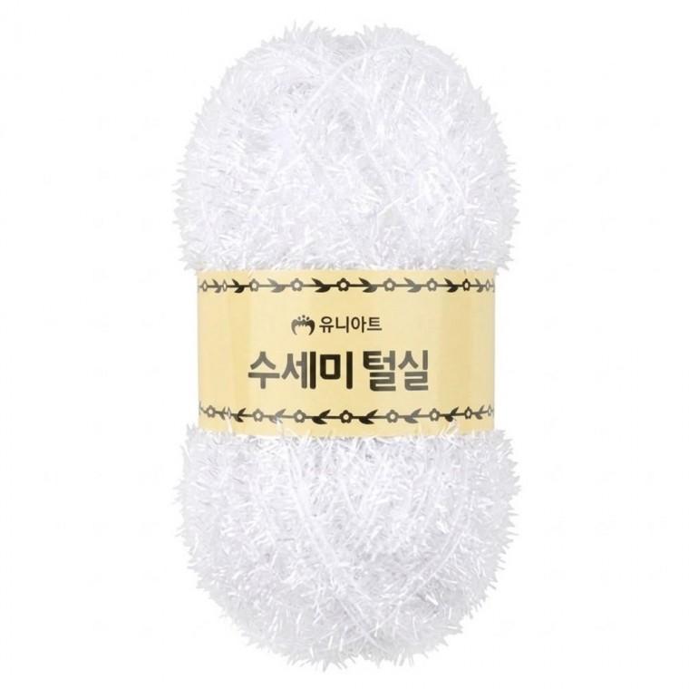 유니아트 수세미 털실 (4개입) (흰색)