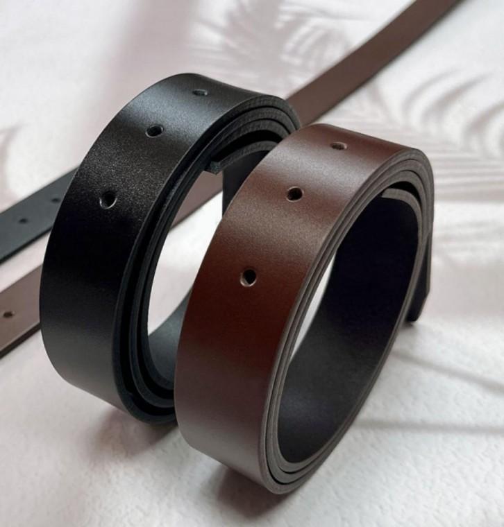 이탈리아 통가죽 소가죽 벨트 끈 폭 33mm 남성 허리띠