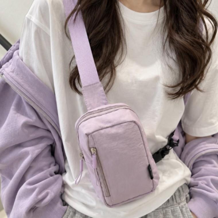 휴대폰 미니 크로스백 힙색 남녀공용 여행용 보조 가방