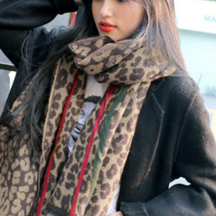 여성 빅사이즈 롱 패션 머플러 목도리 가을 호피 스카프