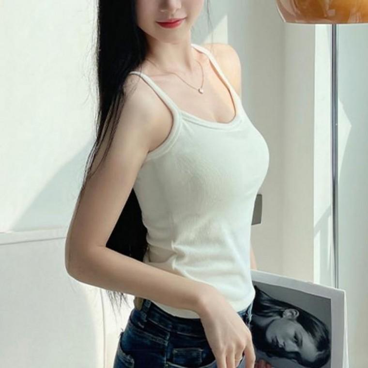 끈나시 브라렛 이너 브라탑 슬림핏 캡내장 캡 로앙 골지 하이뷰 양기모