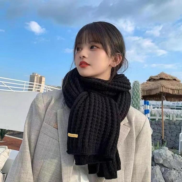 가을겨울 눈꽃무늬 패션 니트 부드러운 목도리 방한 여성머플러 방한