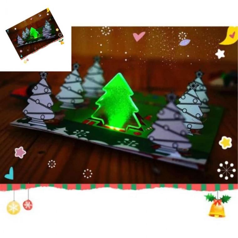 LED 입체트리 카드 10명용 엄마표미술놀이 카드DIY 크리스마스DIY 크리스마스카드만들기
