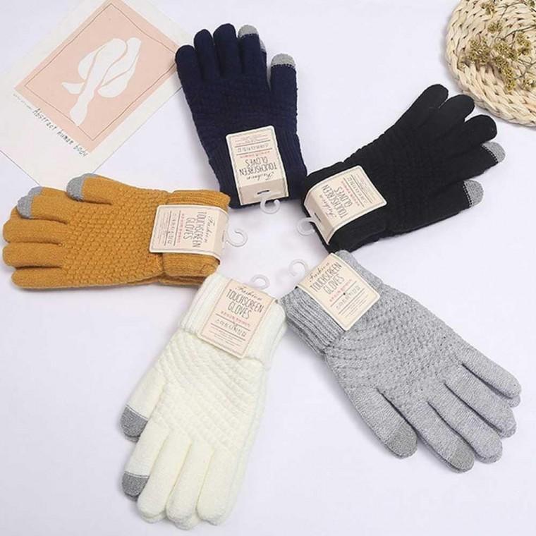 겨울 크리스마스 선물 니트 스마트 폰 터치 장갑 남녀