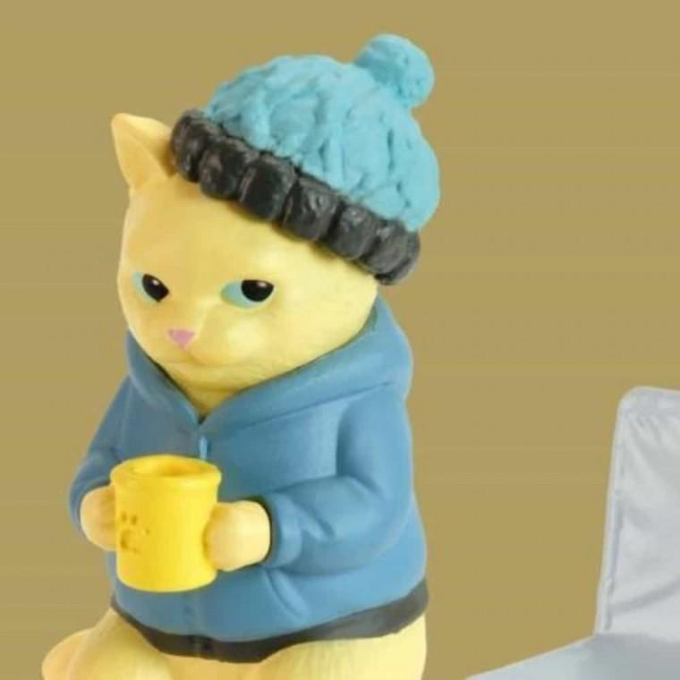 Yell 고양이의 휴일 (캠프파이어편) 랜덤 동물 피규어 소품 수집용피규어 홈데코소품