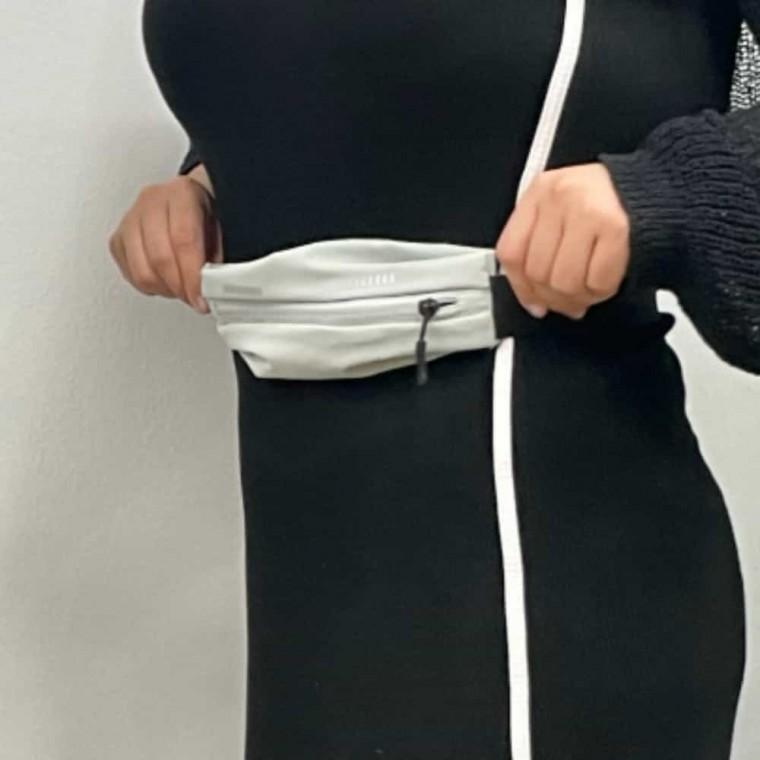 러닝 힙색 그레이 마라톤가방 러닝백 마라톤허리색