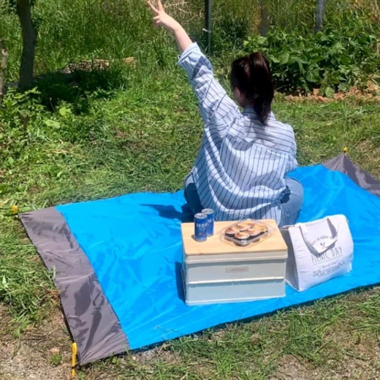 미니 돗자리 블루 캠핑돗자리 휴대용돗자리 한강나들이