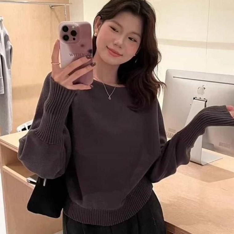 보트넥 오프숄더니트탑 오프숄더니트 예쁜니트티셔츠