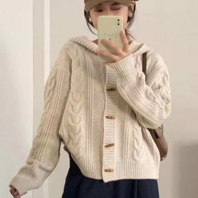 떡뽁이가디건 귀여운가디건 여성니트아우터 여자오버핏가디건