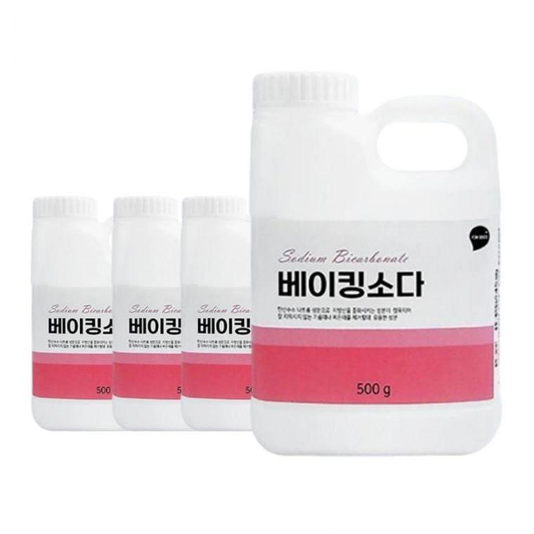 베이킹소다 용기 500g 4P 찌든때 설거지 과일세척