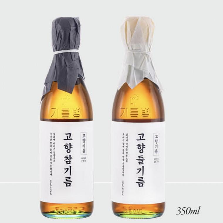 참기름 선물세트 350ml 2개 30년 3대 전통 논산 명인 우리땅 참깨