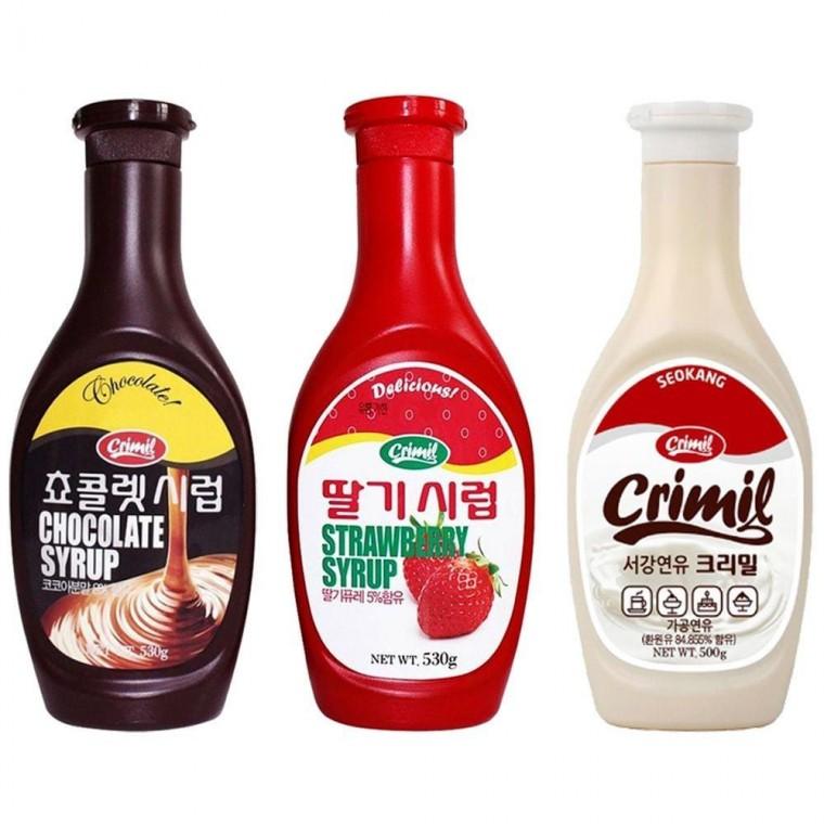 서강 초럽 530g+딸기시럽 530g+연유 500g
