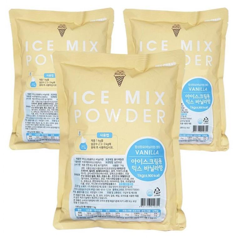 희창 아이스크림용 믹스 바닐라향 1kg 3개