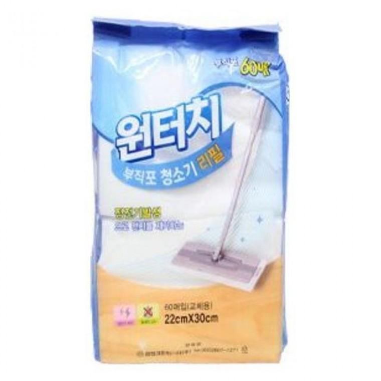원터치 부직포 청소기리필 60매 밀대걸레 바닦청소