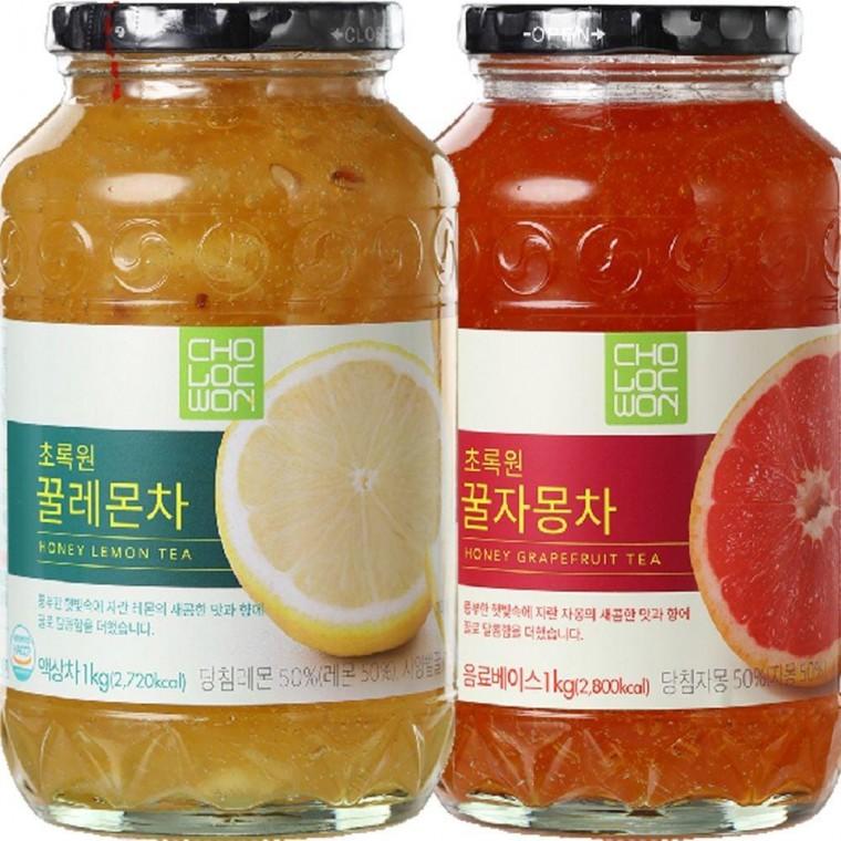 초록원 꿀레몬차 1Kg+꿀자몽차 1Kg