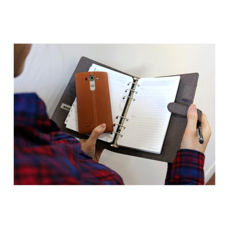 6공바인더 다이어리 템플라도 버건디 미디 웍스