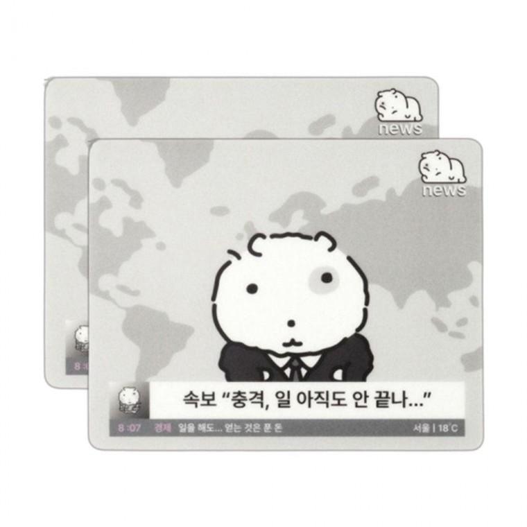 눈멍이 마우스 패드 속보 2P 부드러운 PVC 미끄럼 방지 매트 선물 굿즈