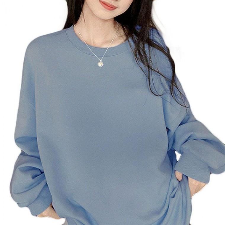 여성 데일리룩 긴팔티 오버핏 인기 여리여리 티셔츠