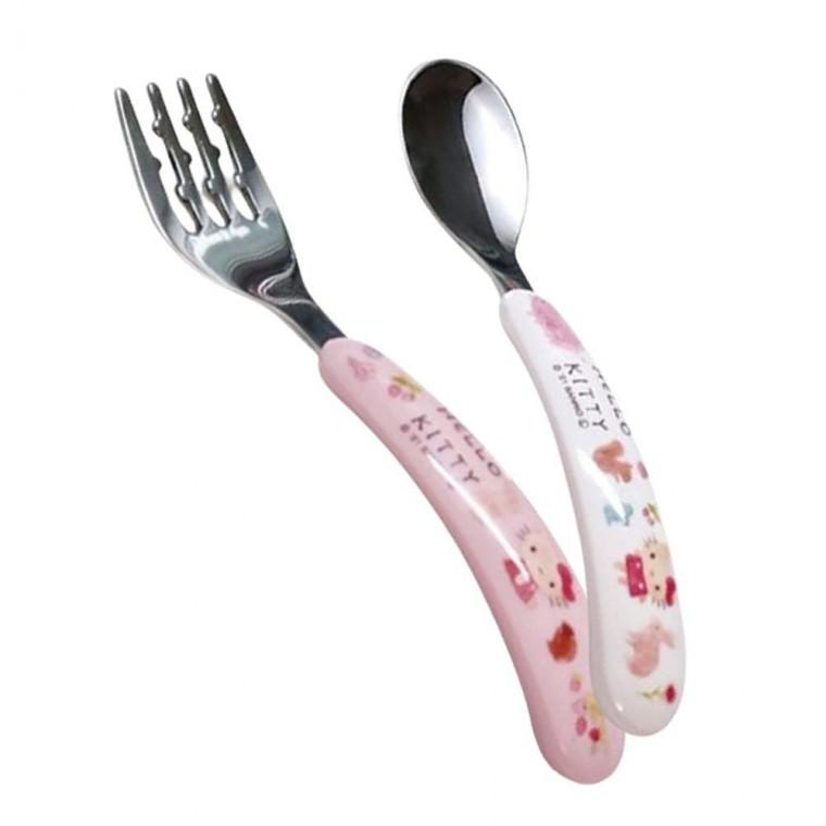 유치원 스텐 스푼 포크 1세트 13cm 커트러리