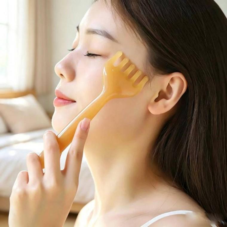 두피 마사지 괄사 빗 2종세트 안마빗 갈고리 지압봉 홈케어 도구
