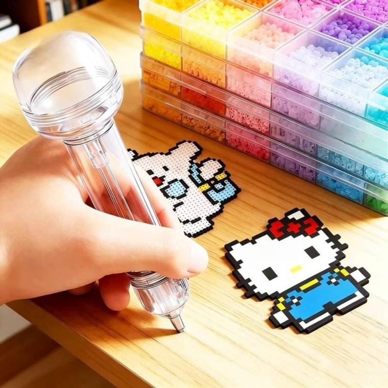 컬러비즈 전용 펜 (만14세 이상) 투명 누름식 만들기 재료 수업용 부자재