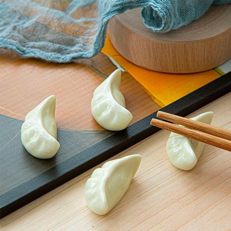 도자기 만두 젓가락 받침대 6P 홈데코 오브제 소품