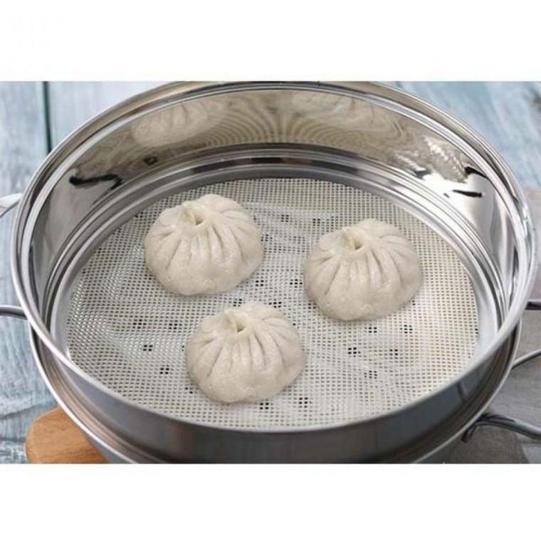 이딜리 찜판 실리콘 찜시트 만두판 찜깔판 깔개 16cm