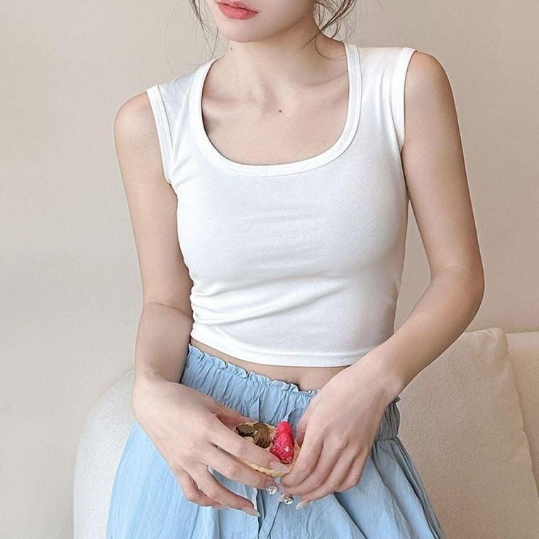 폰테나 스쿱넥 슬리브리스 나시 티셔츠 SD-250605