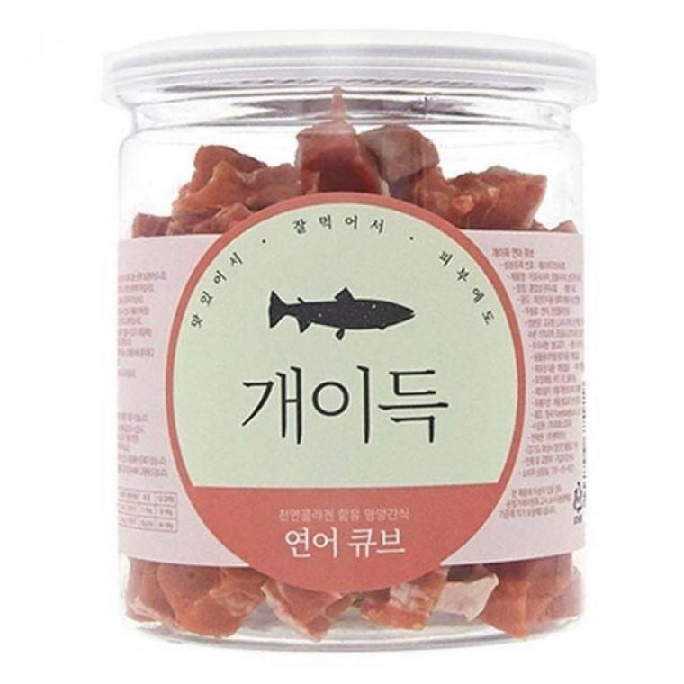 강아지 간식 연어 큐브 200g 애견 반려견 보상 트릿
