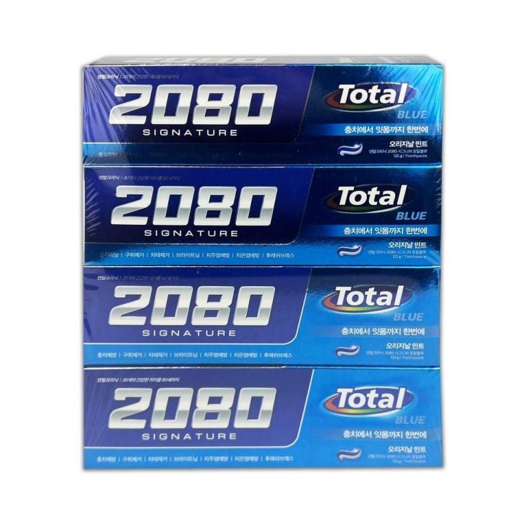 2080 시그니처 토탈 블루 치약 125g 4입
