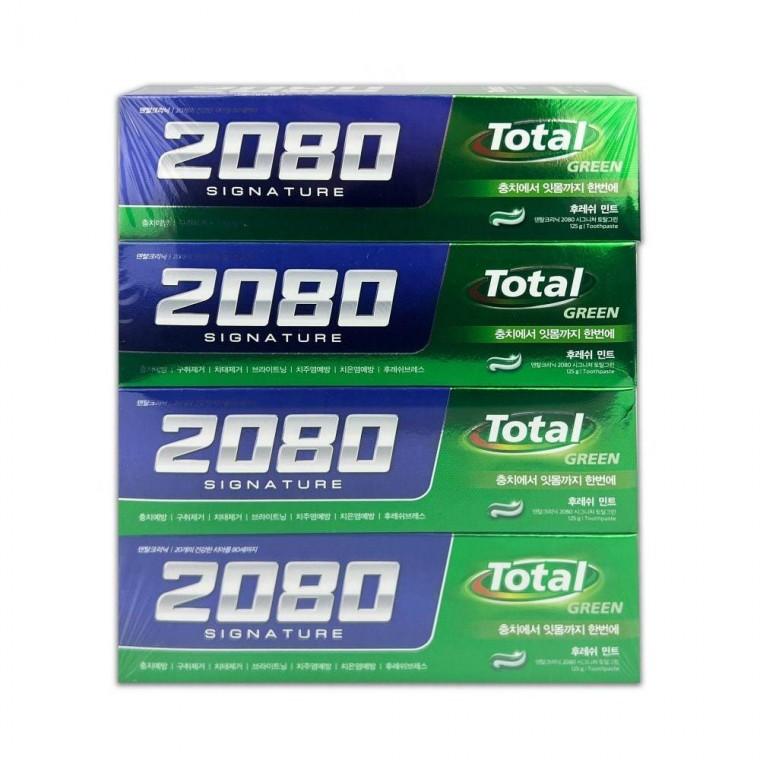 2080 시그니처 토탈 그린 치약 125g 4입