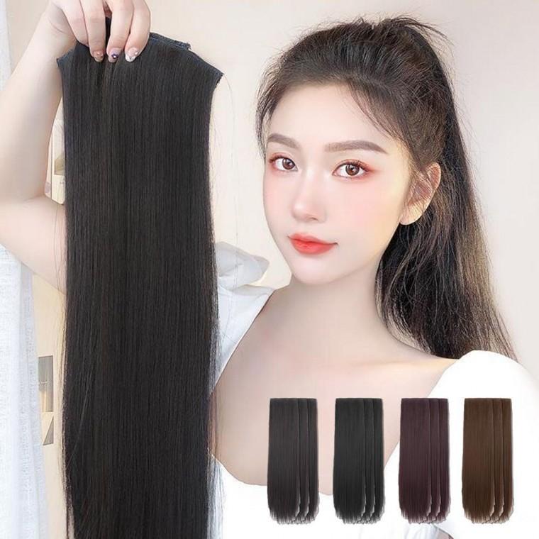 니츄 원터치 생머리 부분가발 3피스