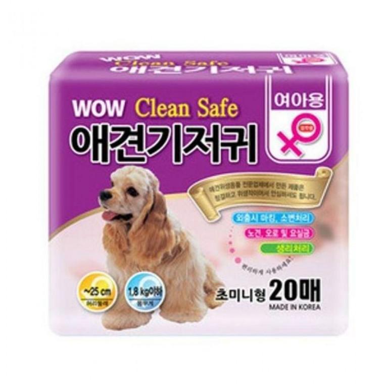 와우 강아지귀저기 애견 암컷기저귀 초미니 20매