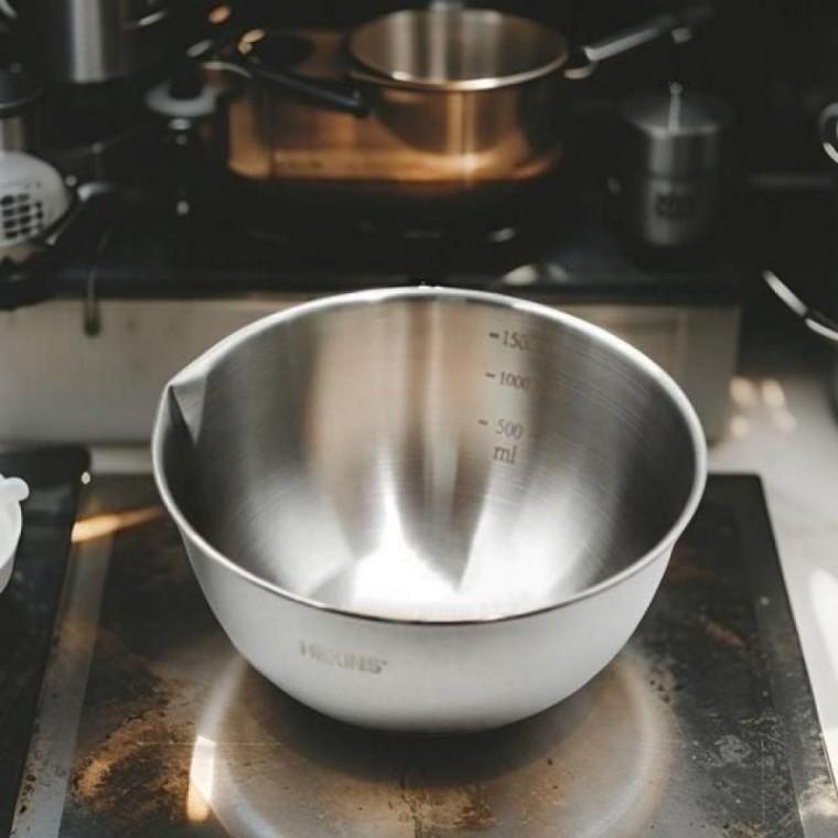 스텐 믹싱볼 물코 24cm 계량