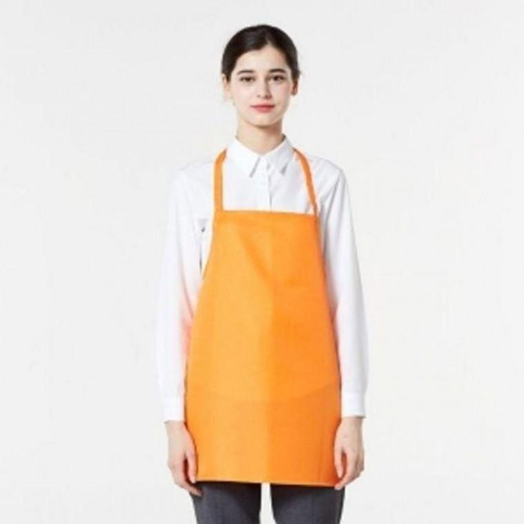 손님용 앞치마 오렌지 요리 주방 미술 공방 쉐프