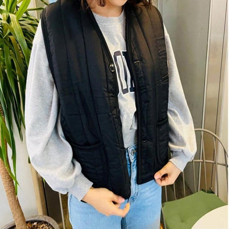 여성 이너 사무실 작업용 캐주얼 안감 퍼 조끼