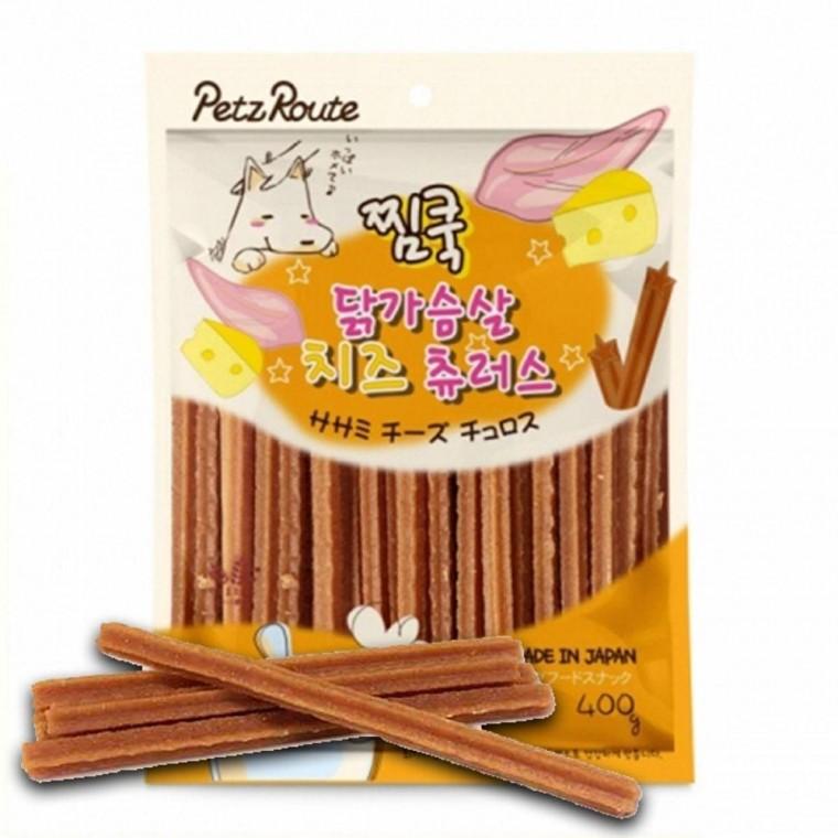 강아지 스팀쿡 츄러스 닭가슴살 치즈 400g 1P 간식
