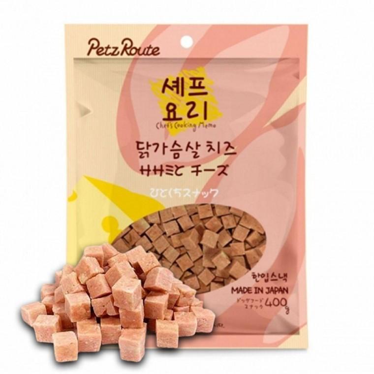 강아지 저지방 한입 간식 닭가슴살 치즈 400g 1P 트릿
