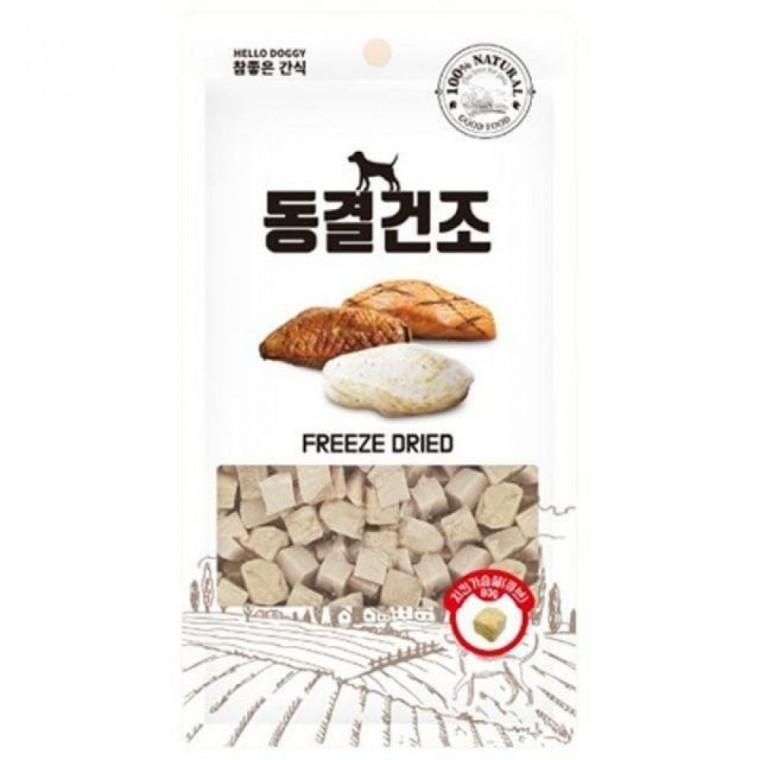 동결건조 간식 치킨가슴살 큐브 80g 1P 훈련 보상