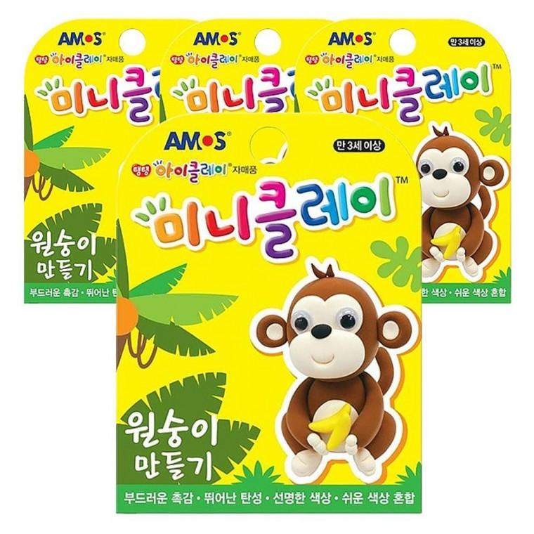 미니 클레이 만들기 원숭이 4P 점토 촉감놀이