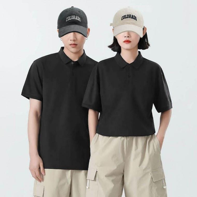 남자 여자 커플 단체티 깔끔 무지 카라 반팔 티셔츠