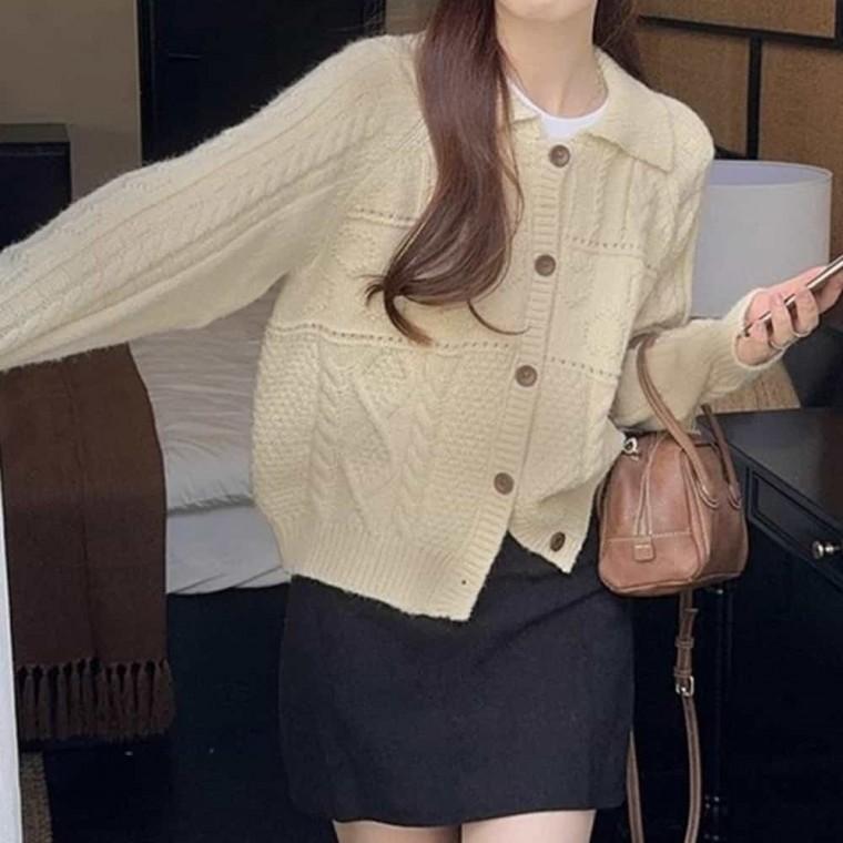 여성 꽈배기 니트 가디건 아우터 여자가디건 여성가디건
