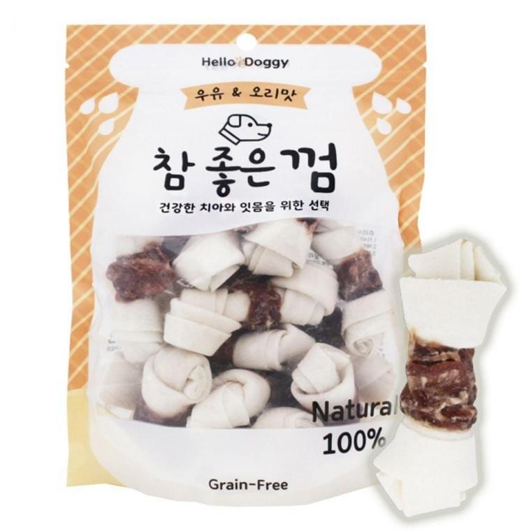 강아지 오리 우유껌 15개입 1P 치석관리 영양 개껌