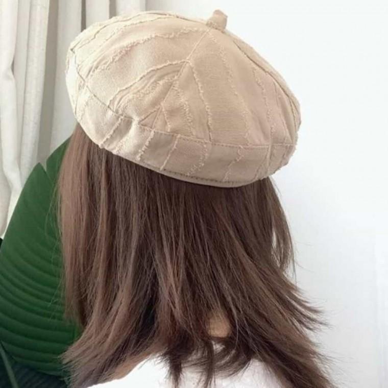 여성 꼭지 베레모 화가모자 여성가을모자 여성겨울모자