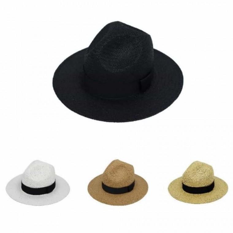 딱딱한 페도라 리본 정장페도라 챙넓은패션모자