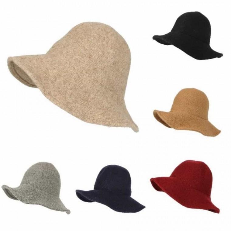여성 벙거지모자 버킷햇 겨울 겨울챙모자 울모자