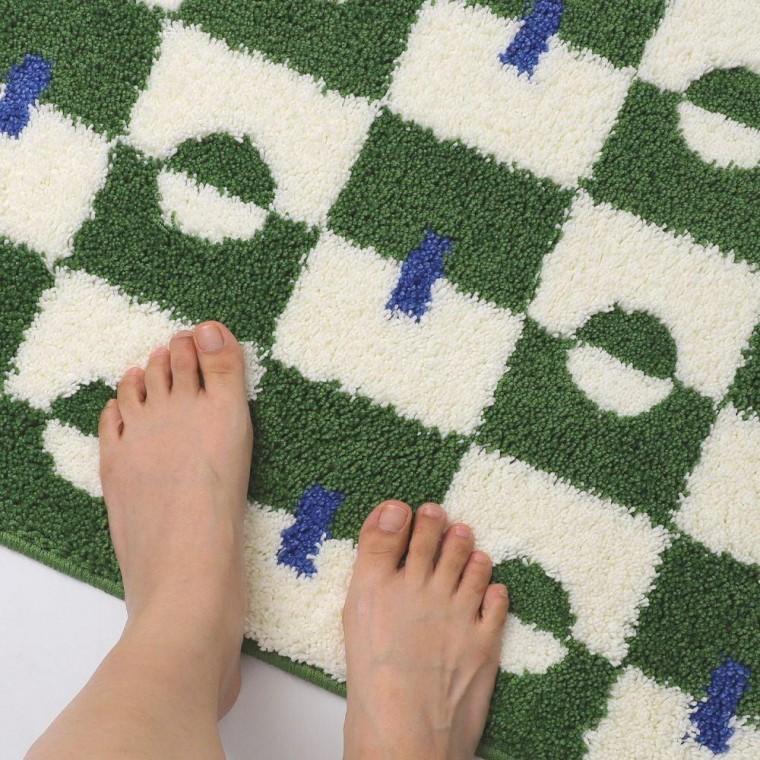 부드러운 디자인 러그 욕실 현관 발매트 월륜 40x60