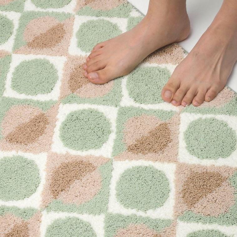 부드러운 디자인 러그 욕실 현관 발매트 블루익스팬스 40x60
