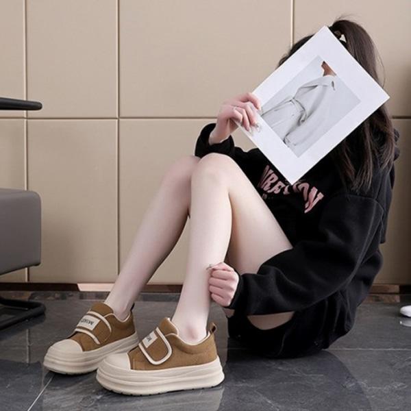 여성 캐주얼 통굽 키높이 배색 스니커즈 SD-0378
